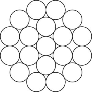 Канат д. 1,5мм, 1x19M (1-6/12), м.гр. 1570, без покриття U, ліве S (для кранів, грозозахисту)